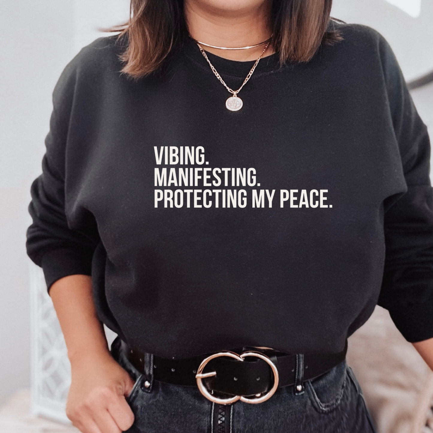Vibing & Manifesting Sweatshirt & T-Shirt