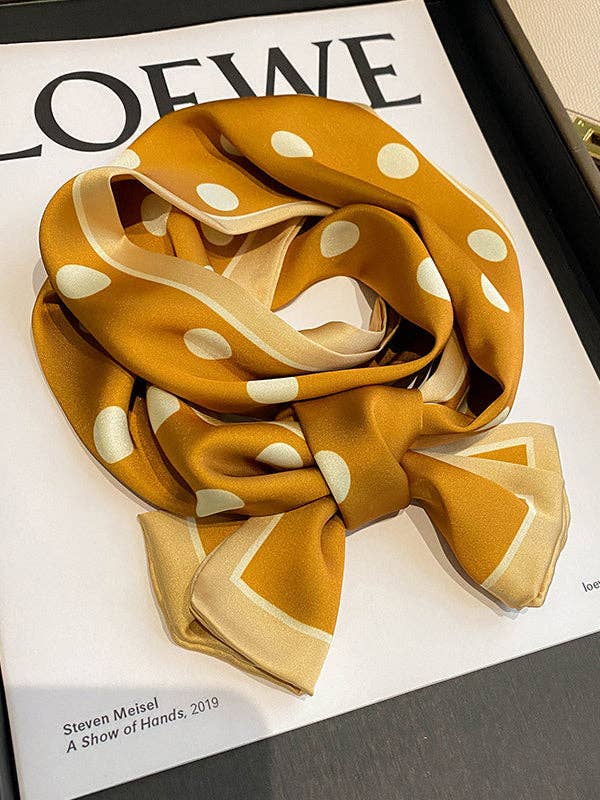 Cozy Polka Dot Tie-Dye Scarf for Winter Warmth