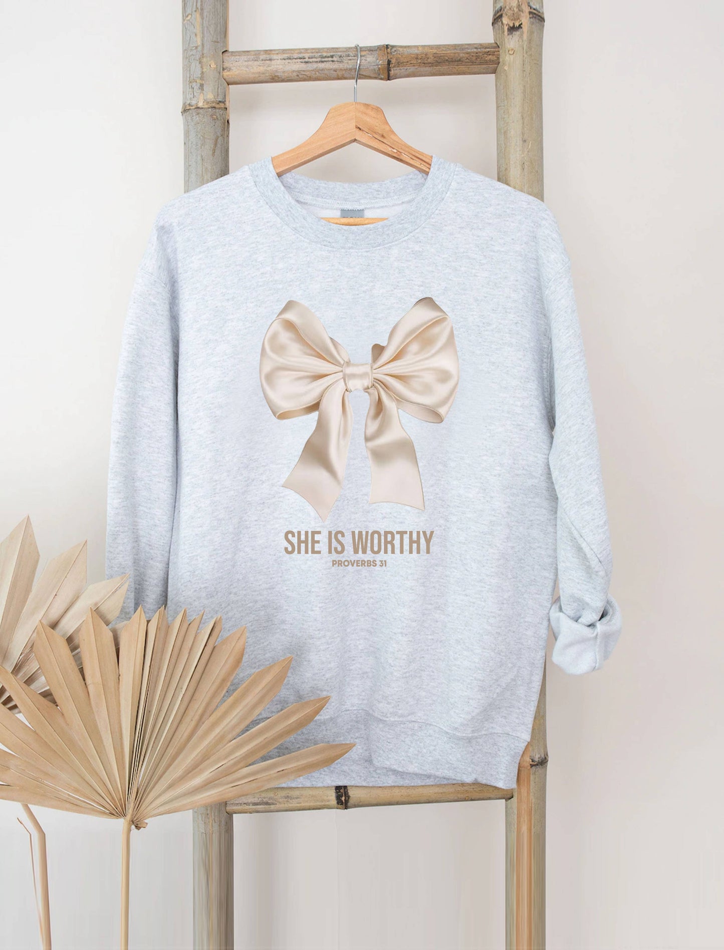 Graphic sweatshirt - She is worthy Proverbs 31