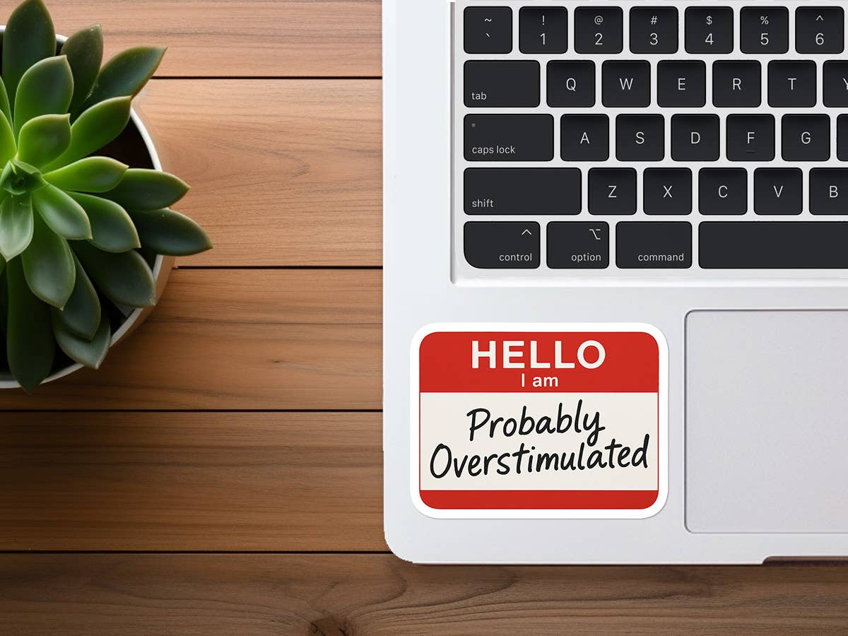Hello, I am Probably Overstimulated | Funny Sticker