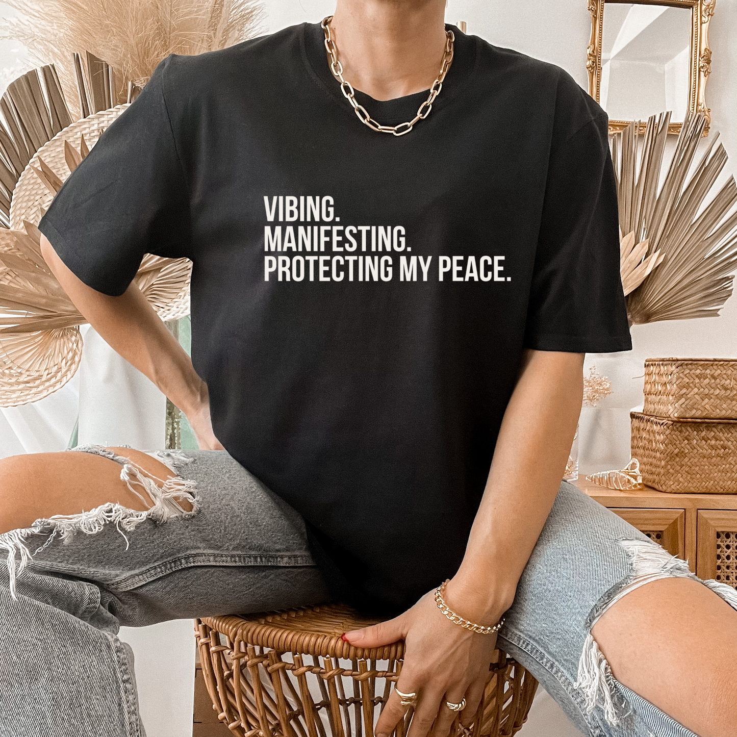 Vibing & Manifesting Sweatshirt & T-Shirt