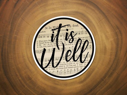 It Is Well With My Soul (Nostalgic) | Christian Hymn Sticker