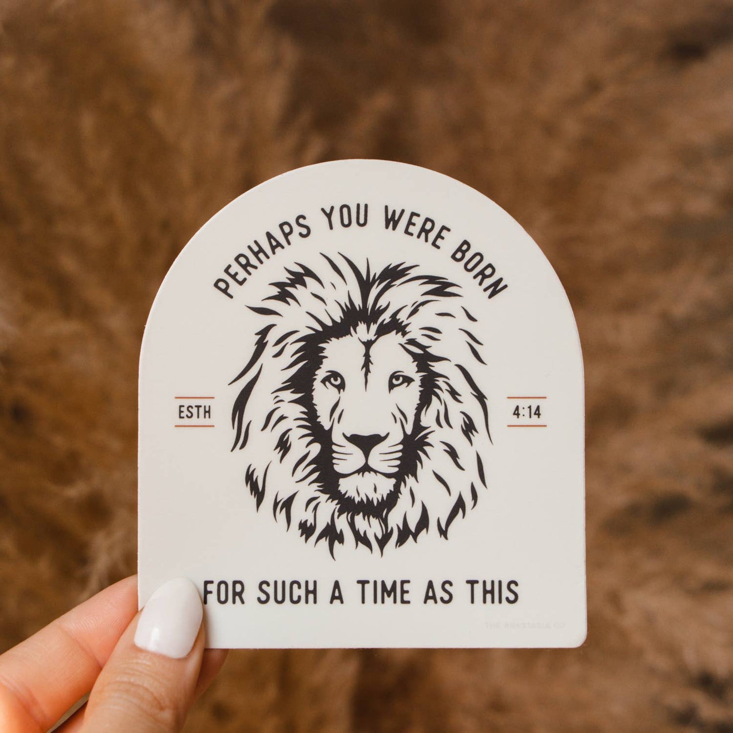 For Such a Time as This Esther Lion Sticker - Ivory
