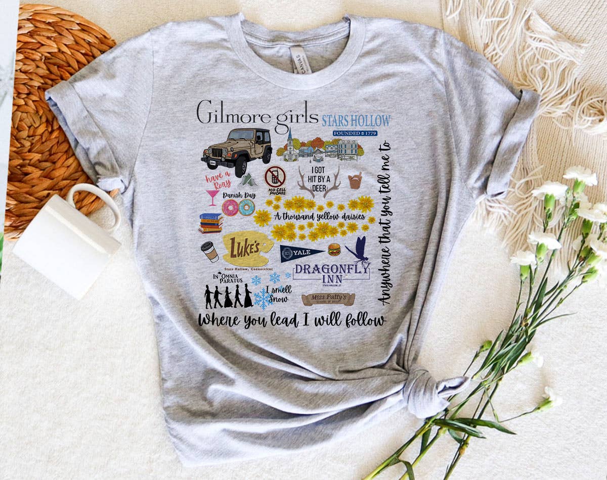 Gilmore Girls Collage - Star Hollow Luke's Diner T-Shirt