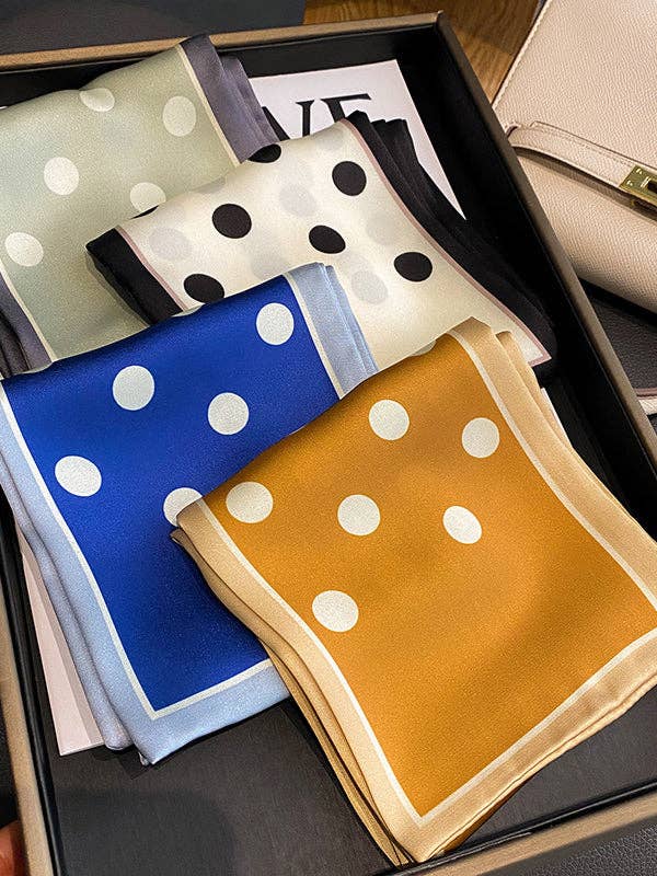 Cozy Polka Dot Tie-Dye Scarf for Winter Warmth