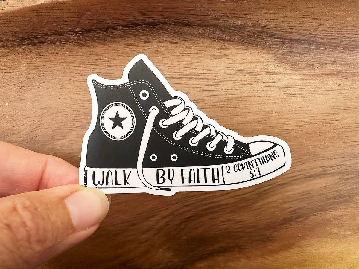 Walk By Faith | Christian Sticker | Chuck Taylor All Stars