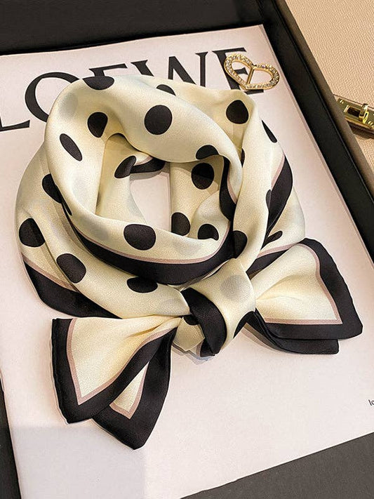 Cozy Polka Dot Tie-Dye Scarf for Winter Warmth